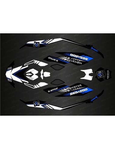 Kit decoration, Full DC Edition (White/Blue) for Seadoo Spark