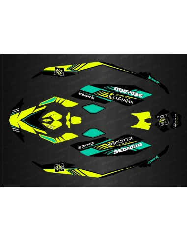 Kit decoration, Full DC Edition (Blue/Yellow) for Seadoo Spark