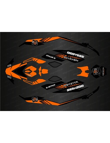 Kit dekor Full DC-Edition (Orange) für Seadoo Spark