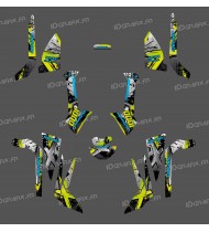 Kit decorazione a Pennello Serie (Grigio/Verde chiaro / Manta/Blu) Medio - IDgrafix - Can Am Outlander (G2)