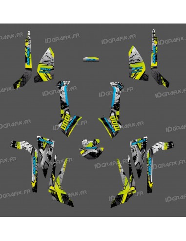 Kit decoration Brush Series (Grey/light Green / Manta/Blue) Medium - IDgrafix - Can Am Outlander (G2)