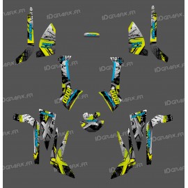 Kit dekor Brush Series (Grau/Grün Manta/Blau), Medium - IDgrafix - Can-Am Outlander G2 - ()