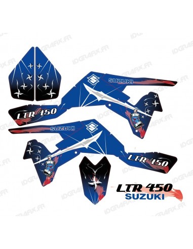 Kit décoration Weapon Bleu - IDgrafix - Suzuki LTR 450