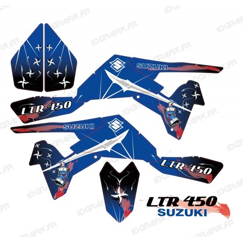 Kit décoration Weapon Bleu - IDgrafix - Suzuki  LTR 450