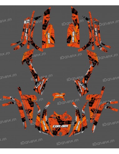 Kit décoration Full Brush (Orange) - IDgrafix - Can Am série L Outlander