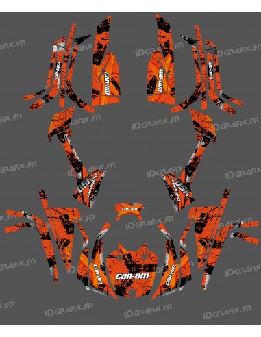 Kit décoration Full Brush (Orange) - IDgrafix - Can Am série L Outlander