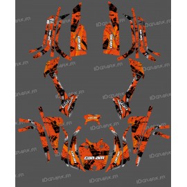 Kit décoration Full Brush (Orange) - IDgrafix - Can Am série L Outlander-idgrafix