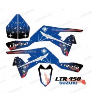 Kit décoration Weapon Bleu/Blanc - IDgrafix - Suzuki LTR 450