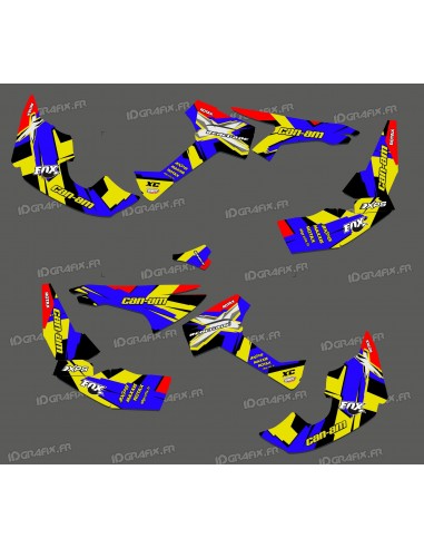 Kit decorazione Fabbrica 2018 Completa (Blu/Giallo)- IDgrafix - Can Am Renegade