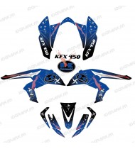 Kit de decoración de Arma Azul - IDgrafix - Kawasaki KFX 450R