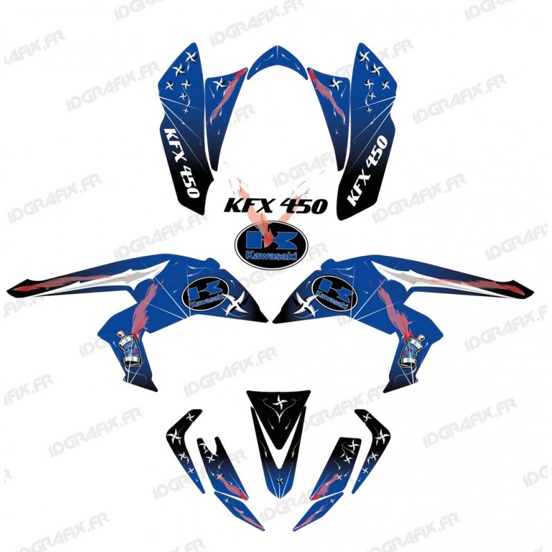 Kit dekor Weapon Blau - IDgrafix - Kawasaki KFX 450R