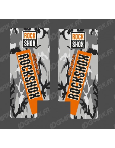 ADESIVI PROTEZIONE FORCELLA ROCKSHOX REBA (Camo Arancione)