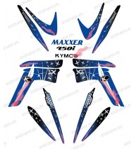 Kit décoration Weapon Bleu - IDgrafix - Kymco 450 Maxxer