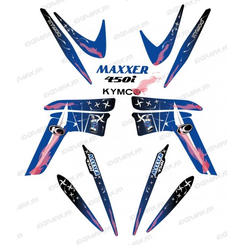 Kit décoration Weapon Bleu - IDgrafix - Kymco 450 Maxxer