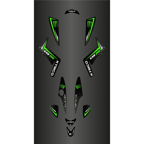 Kit-Deco-Custom Monster (Grün) - Kymco Maxxer 250 -idgrafix