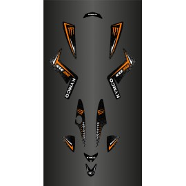 Kit Déco Personnalisé Monster (Orange) - Kymco 250 Maxxer-idgrafix