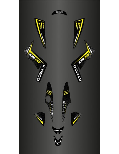 Kit Deco Custom Monster (Yellow) - Kymco 250 Maxxer