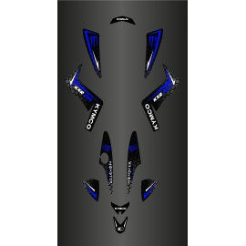 Kit Déco Personnalisé Monster (Bleu) - Kymco 250 Maxxer