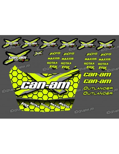 Kit sticker Can Am Outlander + Coffre (Jaune)