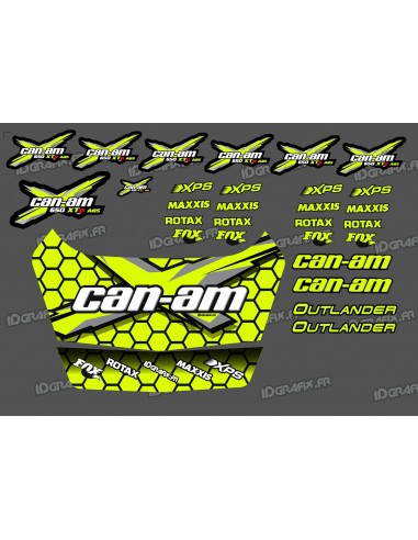 Kit stickers Can Am Outlander + Safety deposit box (Yellow)