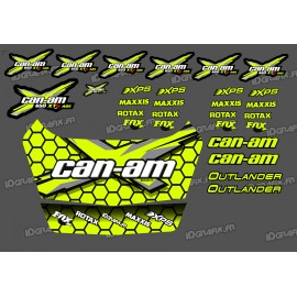Kit sticker Can Am Outlander + Coffre (Jaune)-idgrafix