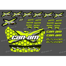 Kit stickers Can Am Outlander + Safety deposit box (Yellow)