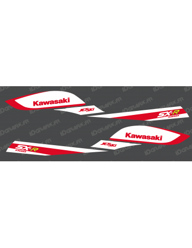 Kit de decoración de Réplica de Fábrica (Rojo/Blanco) para la Kawasaki 800 SXR