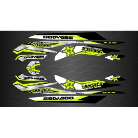 Kit de decoració Rockstar Groc Llima per Seadoo GTX (fins al 2017) -idgrafix