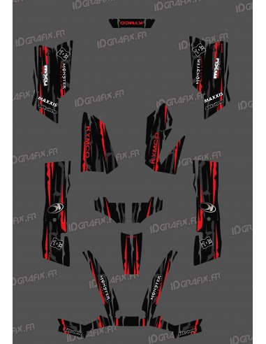 Kit-Deco-Eigene Monster Edition Rot - Kymco arctic cat 550 / 700 MXU