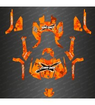 Kit de decoración Digital Camo Completo de la Edición de Naranja - IDgrafix - Can Am Outlander G2