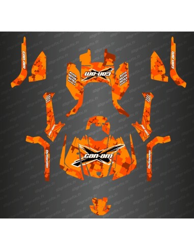 Kit décoration Digital Camo Full Edition Orange - IDgrafix - Can Am Outlander G2