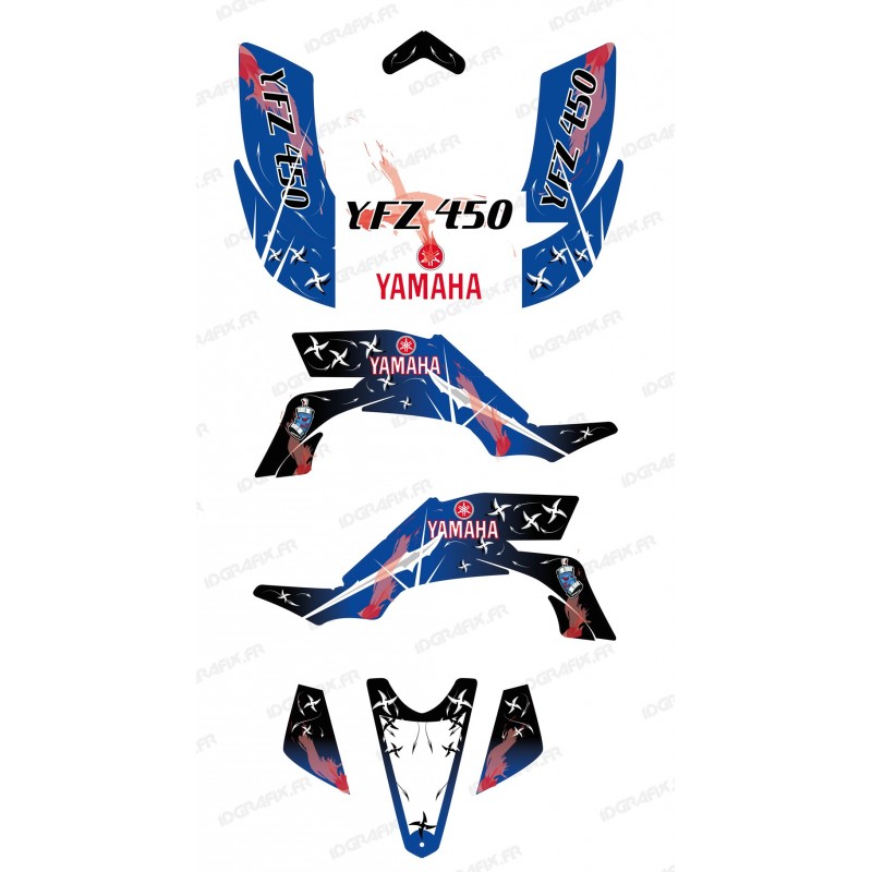 Kit de decoració Arma Blau/Blanc - IDgrafix - Yamaha YFZ 450