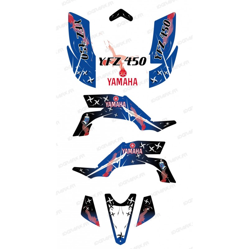 Kit de decoración de Arma Azul/Blanco - IDgrafix - Yamaha YFZ 450