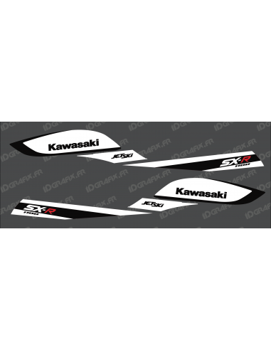 Kit de decoración de Réplica de Fábrica (Negro/Blanco) para la Kawasaki 800 SXR