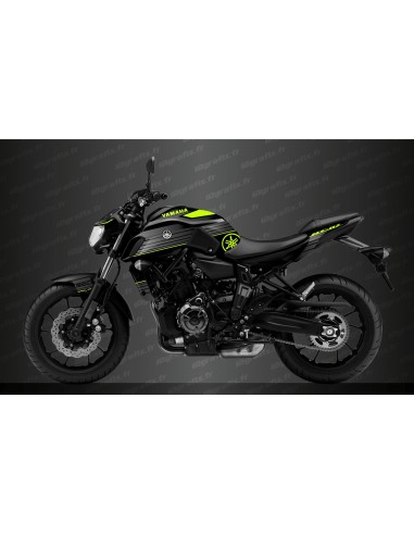 Kit decoration Racing Grey/yellow Fluo - IDgrafix - Yamaha MT-07 (after 2018)