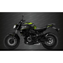 Kit dekor Racing-Grau/gelb Fluo - IDgrafix - Yamaha MT-07 (nach 2018) -idgrafix