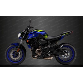 Kit decoration Racing Blue/yellow Fluo - IDgrafix - Yamaha MT-07 (after 2018) - IDgrafix