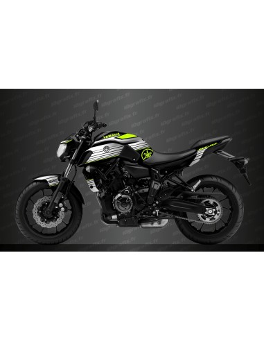 Kit decoration Racing White/yellow Fluo - IDgrafix - Yamaha MT-07 (after 2018)