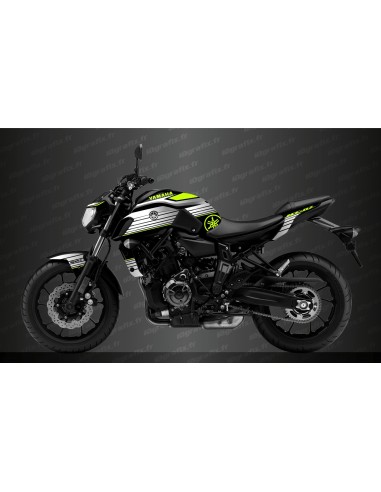 Kit dekor Racing-Weiß/Neon gelb - IDgrafix - Yamaha MT-07 (nach 2018)