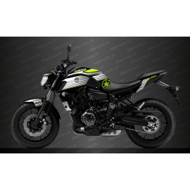 Kit decoration Racing White/yellow Fluo - IDgrafix - Yamaha MT-07 (after 2018) - IDgrafix