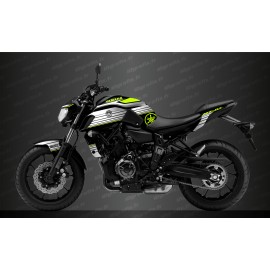 Kit dekor Racing-Weiß/Neon gelb - IDgrafix - Yamaha MT-07 (nach 2018) -idgrafix