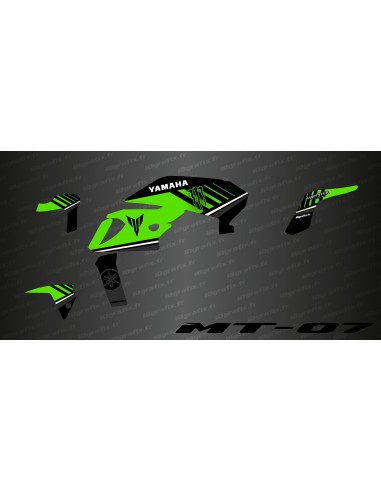 Kit deco 100% Monster Edition (Green) - IDgrafix - Yamaha MT-07 (after 2018)