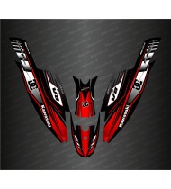 Kit de decoración 100% Personalizado DC Racing (Rojo) para Kawasaki 1500 SXR