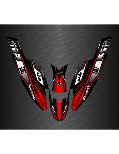 Kit de decoración 100% Personalizado DC Racing (Rojo) para Kawasaki 1500 SXR