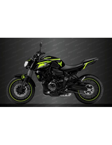 Kit déco 100% Perso Monster Race Edition (Jaune) - IDgrafix - Yamaha MT-07 (après 2018)