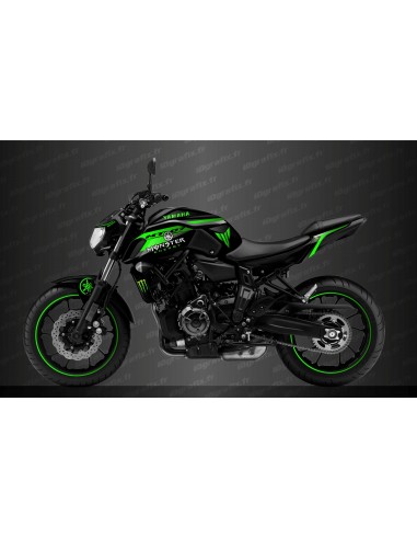Kit deco 100% Custom Monster Race Edition (Green) - IDgrafix - Yamaha MT-07 (after 2018)