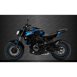 Kit deco 100% Custom Monster Race Edition (blue) - IDgrafix - Yamaha MT-07 (after 2018) - IDgrafix