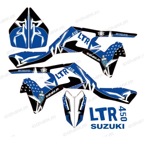 Kit décoration Street Bleu - IDgrafix - Suzuki  LTR 450 - Idgrafix