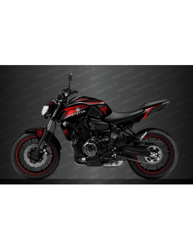 Kit deco 100% Custom Race Monster Edition (rosso) - IDgrafix - Yamaha MT-07 (dopo il 2018)