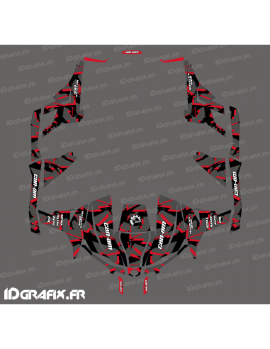 Kit de decoración Roto de la serie (Rojo) - Idgrafix - Can Am 1000 Maverick 4 plazas